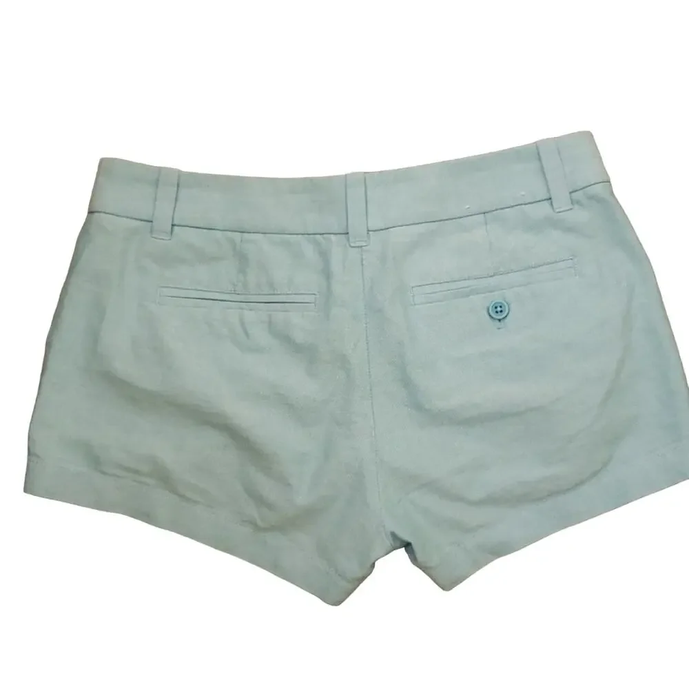 J. Crew Turquoise Blue Chino Style Shorts Size 4